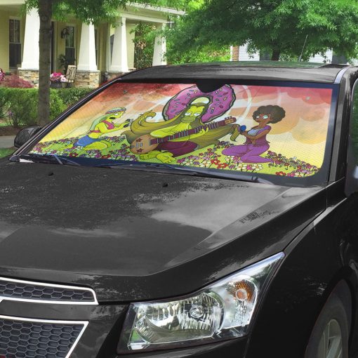 Gearhumans 3D Hippie Simpsons Custom Sunshade - Image 4