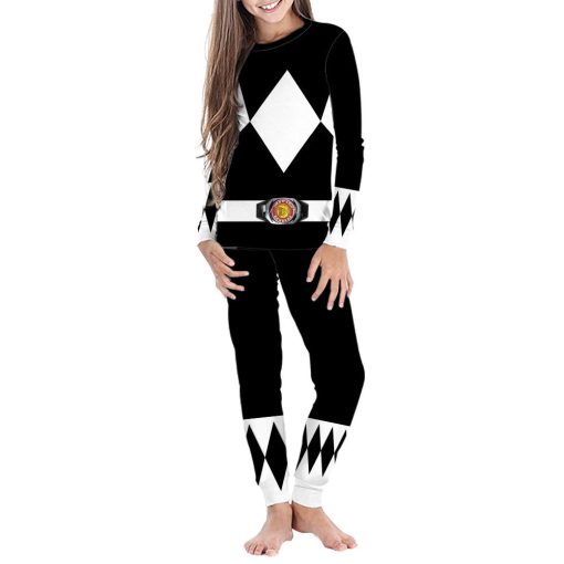 Gearhumans 3D Mighty Morphins Power Ranger Black Custom Family Pajamas - Image 5