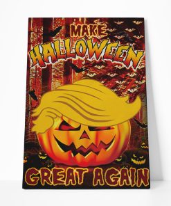 Gearhumans 3D Make Halloween Great Again Custom Canvas