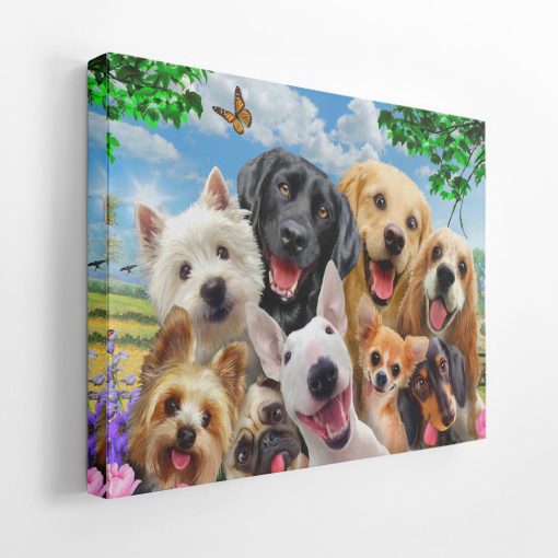 Gearhumans 3D Happy Dogs Day Custom Canvas - Image 2
