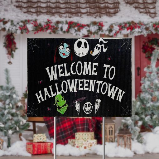 Gearhumans 3D Welcome To Halloweentown Custom Yard Sign - Image 3