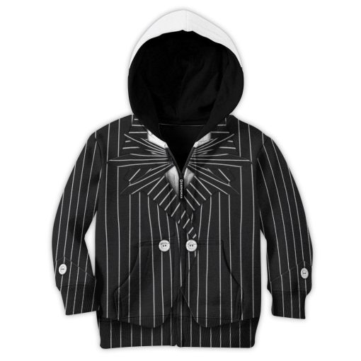 Gearhumans 3D Jack Skellington Halloween Cosplay Custom Kid Hoodie Tshirt Apparel 4 Gearhumans 3D Jack Skellington Halloween Cosplay Custom Kid Hoodie Tshirt Apparel - Image 4