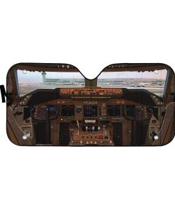 Gearhumans 3D Boeing 747 Airplane Cockpit Custom Car Auto Sunshade