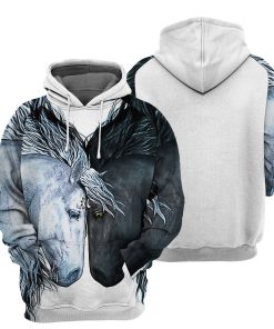 Gearhumans White Horse - 3D All Over Printed Shirt