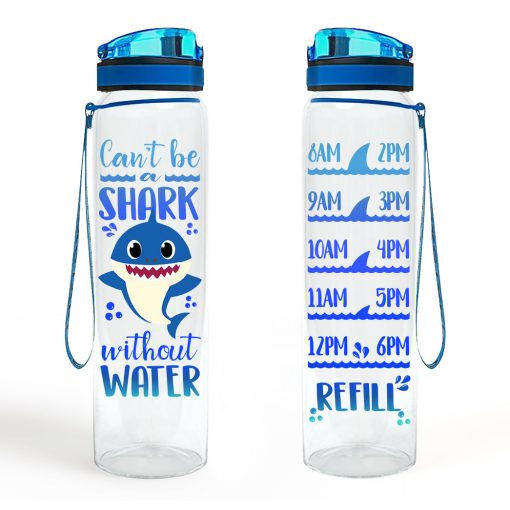 Gearhumans Can't Be A Shark Without Water - Water Tracker Bottle