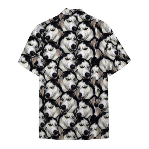 Gearhumans 3D Funny Husky Custom Hawaii Shirt - Image 2