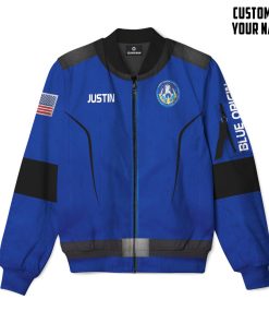 Gearhumans 3D Amazon Blue Origin Space Suit Custom Name Bomber Jacket