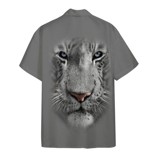 Gearhumans 3D White Tiger Custom Hawaii Shirt - Image 2