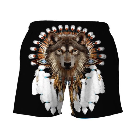 Gearhumans 3D Native Wolf Custom Hawaii Shirt - Image 11