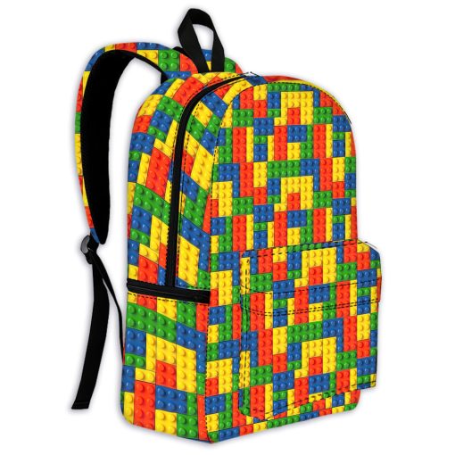 Gearhumans 3D Lego Lego Fabric Custom Backpack