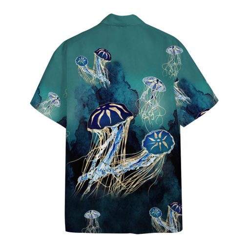 Gearhumans 3D Metallic Jellyfish Custom Hawaii Shirt - Image 2