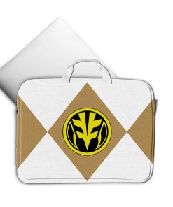 Gearhumans 3D White Mighty Morphin Power Ranger Custom Laptop Bag