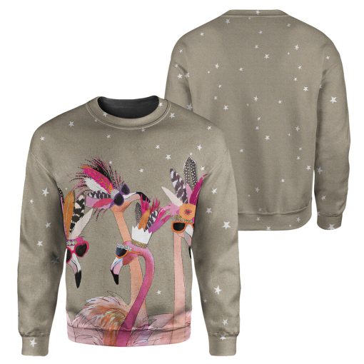 Gearhumans Grey Flamingo - 3D All Over Printed Shirt - Image 2