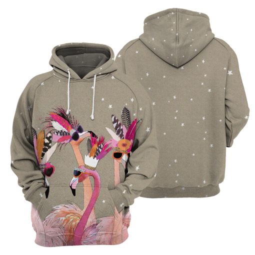 Gearhumans Grey Flamingo - 3D All Over Printed Shirt