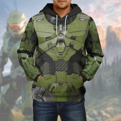 Gearhumans 3D Halo Infinite Masterchief Cosplay Custom Tshirt Hoodie Apparel - Image 9