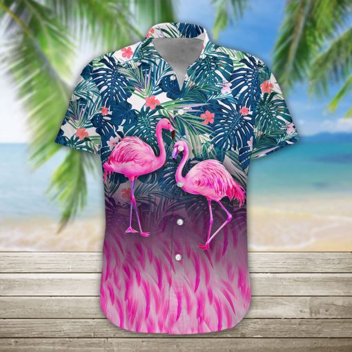 Gearhumans 3D Flamingo Hawaii Shirt