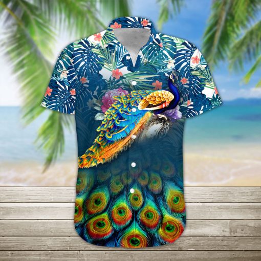 Gearhumans 3D Peacock Hawaii Shirt - Image 2