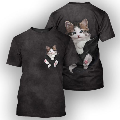 Gearhumans Cat Pocket - 3D All Over Printed Shirt