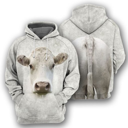 Gearhumans Charolais Cattle - 3D All Over Printed Shirt