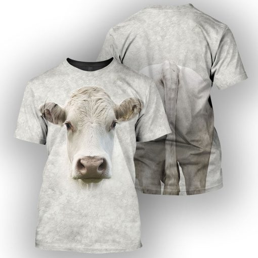 Gearhumans Charolais Cattle - 3D All Over Printed Shirt