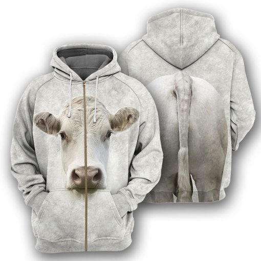 Gearhumans Charolais Cattle - 3D All Over Printed Shirt