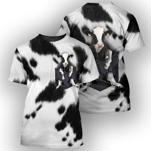Gearhumans Dairy Cow Pocket - 3D All Over Printed Shirt - Image 3