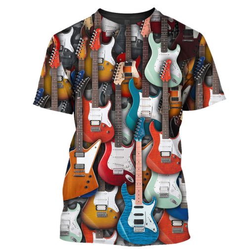 Gearhumans Electric Guitar - 3D All Over Printed Shirt - Image 3