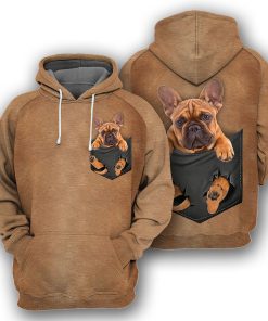 Gearhumans French Bulldog Pocket - 3D All Over Printed Shirt
