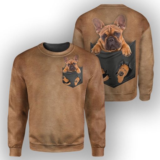 Gearhumans French Bulldog Pocket - 3D All Over Printed Shirt - Image 2