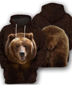 Gearhumans Grizzly Bear - 3D All Over Printed Shirt