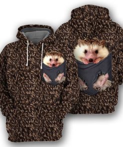 Gearhumans Hedgehog Pocket - 3D All Over Printed Shirt