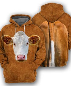 Gearhumans Hereford Cattle - 3D All Over Printed Shirt