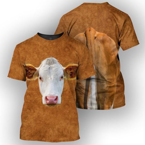 Gearhumans Hereford Cattle - 3D All Over Printed Shirt - Image 3