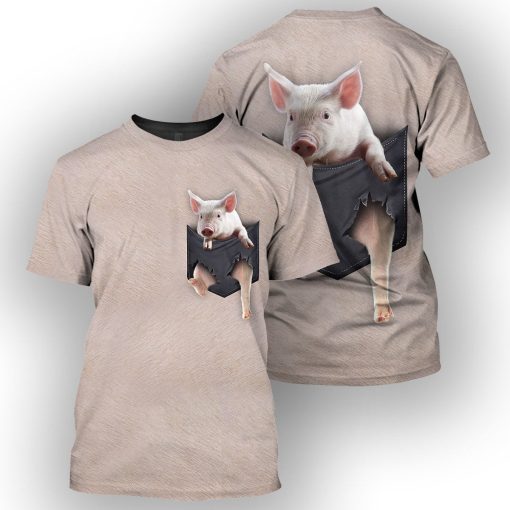 Gearhumans Pig Pocket - 3D All Over Printed Shirt - Image 3