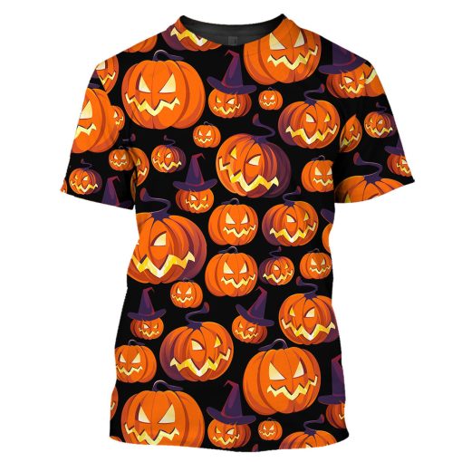 Gearhumans Pumpkin Halloween - 3D All Over Printed Shirt - Image 3