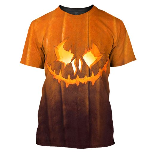 Gearhumans Pumpkin Halloween - 3D All Over Printed Shirt - Image 3