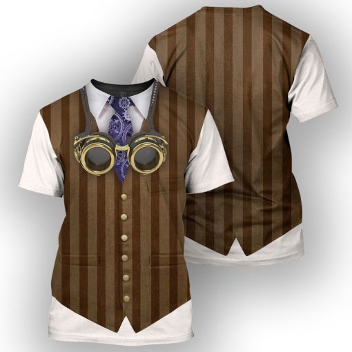 Gearhumans Steampunk Costume - 3D All Over Printed Shirt