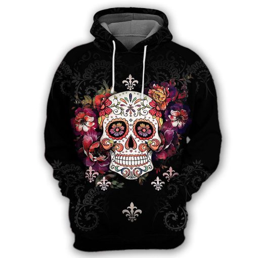 Gearhumans Sugar Skull - 3D All Over Printed Shirt