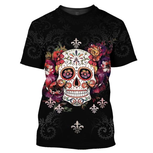 Gearhumans Sugar Skull - 3D All Over Printed Shirt