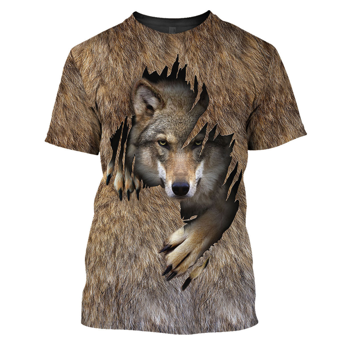 Gearhumans Wolf - 3D All Over Printed Shirt 3 Gearhumans Wolf - 3D All Over Printed Shirt - Image 3