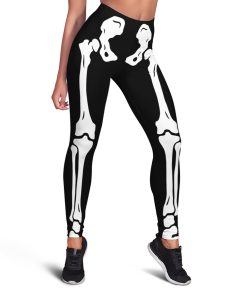 Gearhumans 3D Halloween Skeleton Costume Full Print Leggings