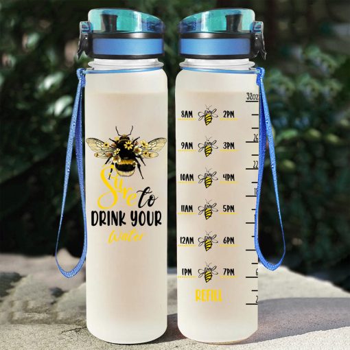 Gearhumans Sure To Drink Your Water- Bee Water Tracker Bottle - Image 2