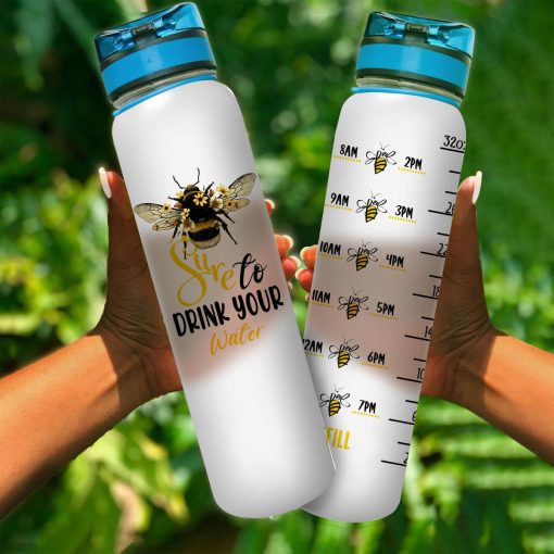 Gearhumans Sure To Drink Your Water- Bee Water Tracker Bottle - Image 3