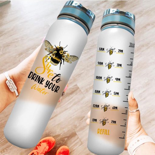 Gearhumans Sure To Drink Your Water- Bee Water Tracker Bottle - Image 4