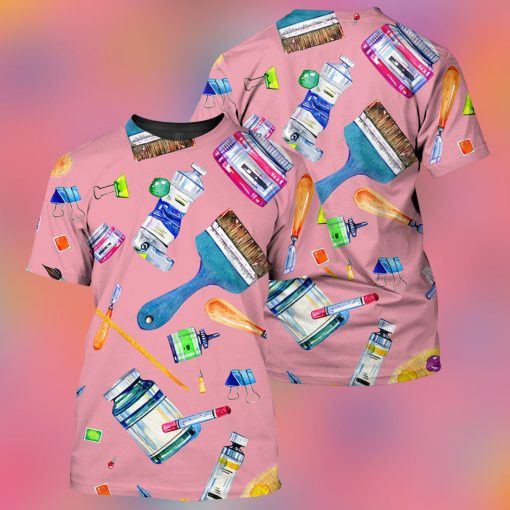 Gearhumans Art Teacher- 3D All Over Printed Shirt - Image 7