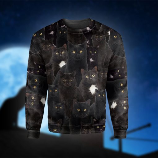 Gearhumans Black Cats - 3D All Over Printed Shirt - Image 3