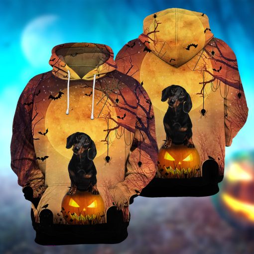 Gearhumans Dachshund Halloween - 3D All Over Printed Shirt