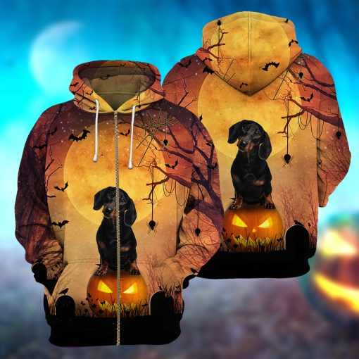 Gearhumans Dachshund Halloween - 3D All Over Printed Shirt