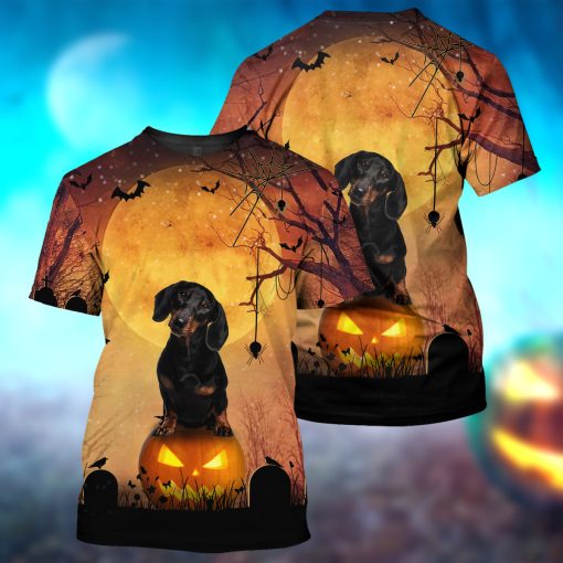 Gearhumans Dachshund Halloween - 3D All Over Printed Shirt