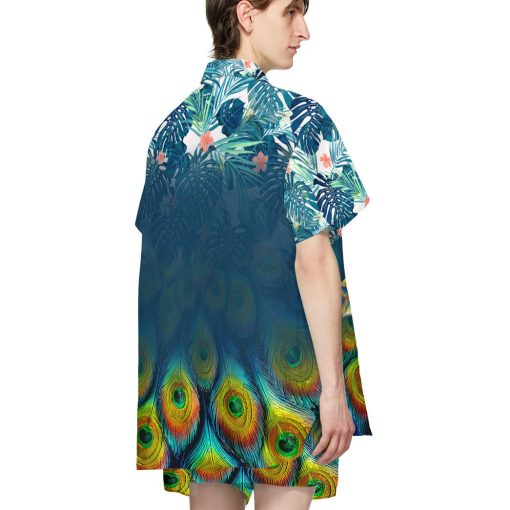 Gearhumans 3D Peacock Custom Hawaii Shirt